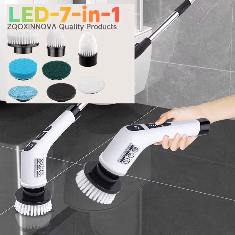 Cordless Household Spin Scrubber Kitchen Gadgets Hair Brushes Bathroom Broom Toilet Multipurpose Cleaning Brush Electric Mops