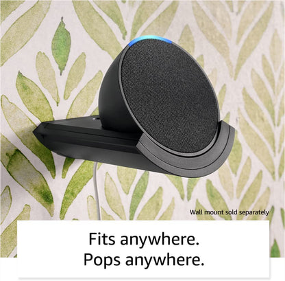 Echo Pop (Newest Model), Our Smallest Speaker with Alexa+ Early Access, Fits in Any Room, Charcoal