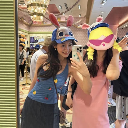 New Judy Hat Rabbit Bowler Hat Zootopia Police Officer Judy Hat Children'S Adult Cosplay Headband Headwear Hat Cute Gift Hot