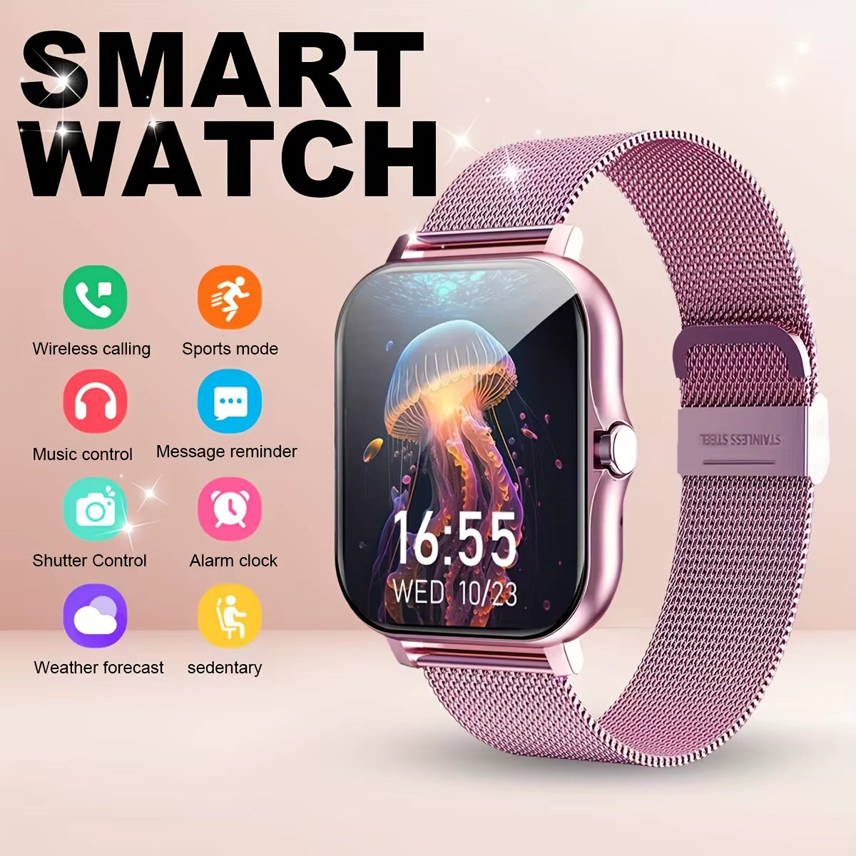 2025New Upgrad Smart Watch for Men Women 1.83Inch Full Touch Display BT Call Sports Monitoring Smartwatch for Android&Ios Phone