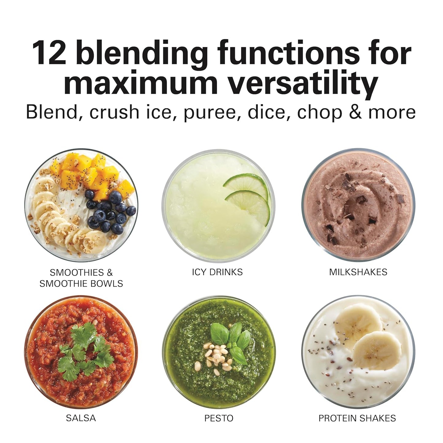 Power Elite Wave Action Blender for Smoothies, 40 Oz Glass Jar, 12 Functions Including Puree, Crush Ice, 700 Watts - Black (58148A)