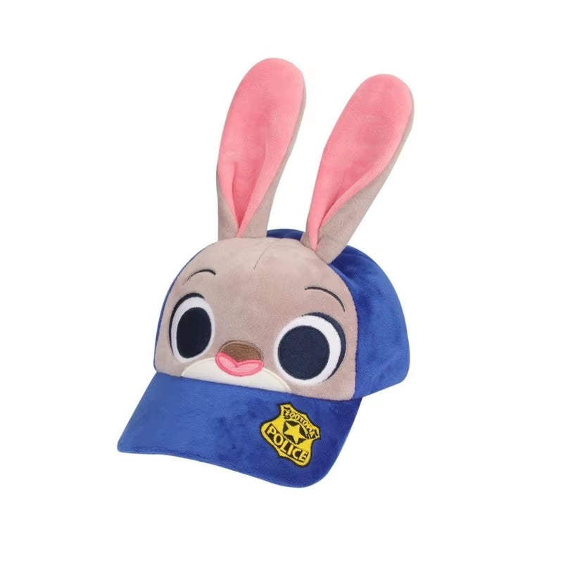 Zootopia Judy Nick Cute Versatile Warm Windproof Outdoor Casual Fashion Plush Baseball Cap Anime Cartoon Surprise Gift for Fans
