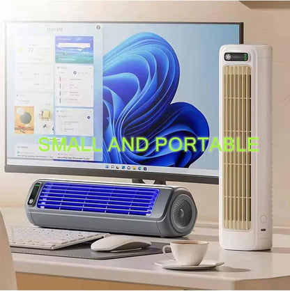 2026 New Upgrade Tower Air Cooling Fan with Remote Control 6Wind Speed Bladeless Table Fan Mist Cooling Fan Built-In Air Purifie