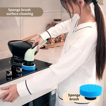 9-In-1 Electric Cleaning Brush Electric Spin Cleaning Scrubber Electric Cleaning Tools Parlour Kitchen Bathroom Cleaning Gadgets