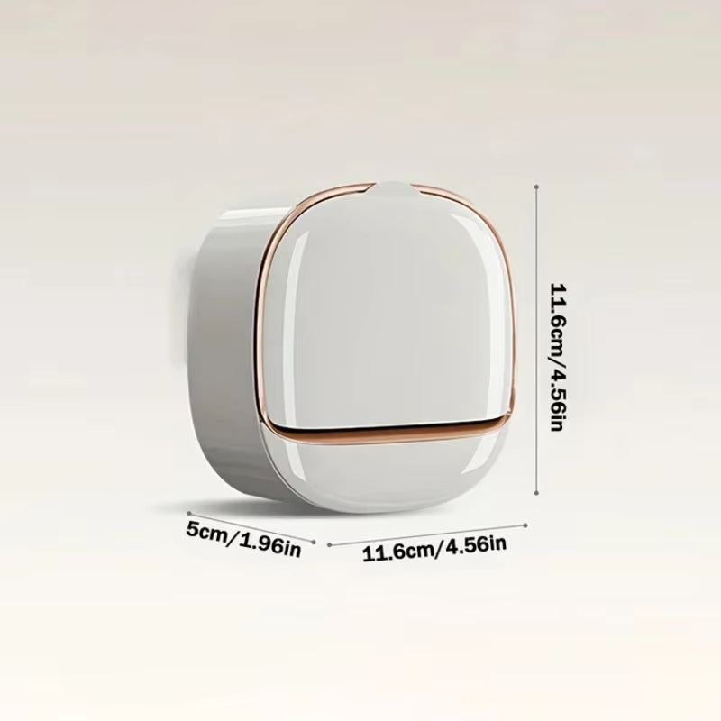 Bathroom Drain Soap Box Wall Mounted ABS Soap Box with Lid Waterproof Soap Dish Dishes Storage Box Travel Organizer Case Storage