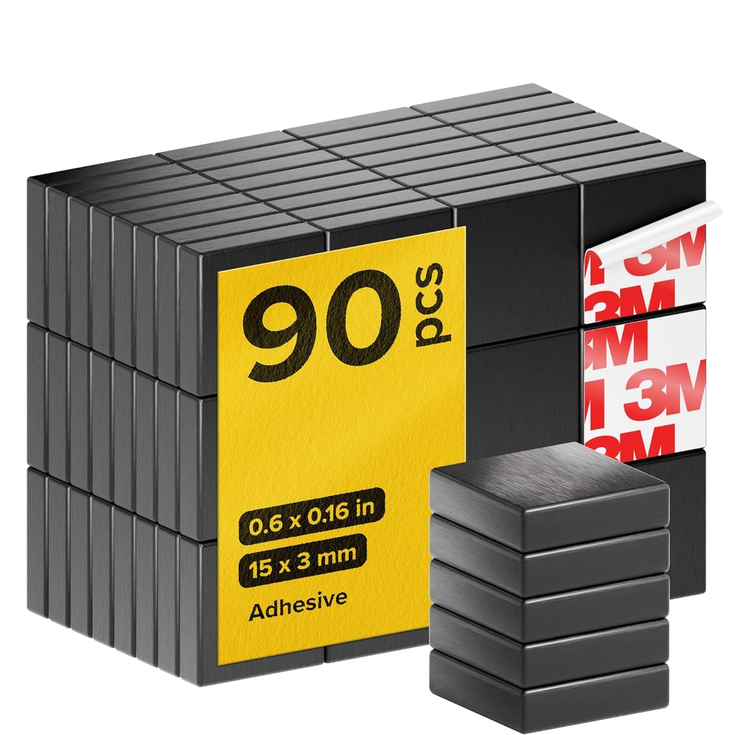 X-Bet Strong Magnets Heavy Duty - Round, Small and Strong Ceramic for Whiteboard or Fridge - 62Pcs