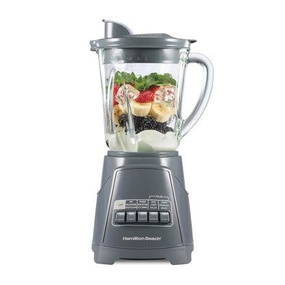 Power Elite Wave Action Blender for Smoothies, 40 Oz Glass Jar, 12 Functions Including Puree, Crush Ice, 700 Watts - Black (58148A)