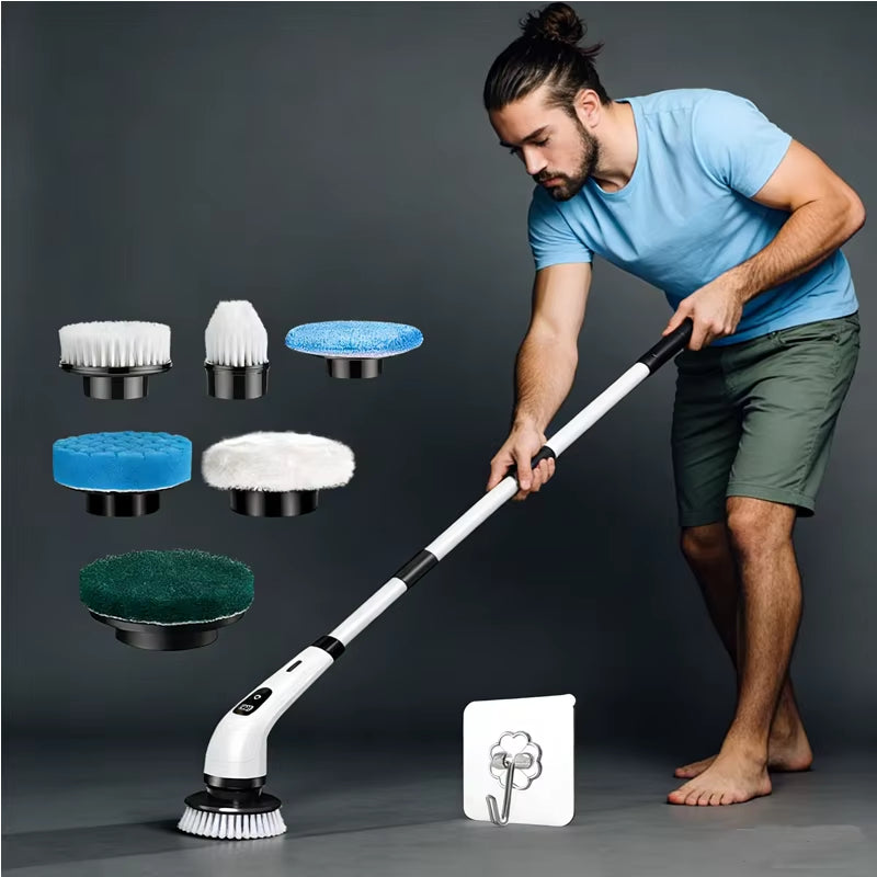 Cordless Household Spin Scrubber Kitchen Gadgets Hair Brushes Bathroom Broom Toilet Multipurpose Cleaning Brush Electric Mops