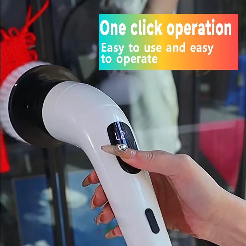 Cordless Household Spin Scrubber Kitchen Gadgets Hair Brushes Bathroom Broom Toilet Multipurpose Cleaning Brush Electric Mops