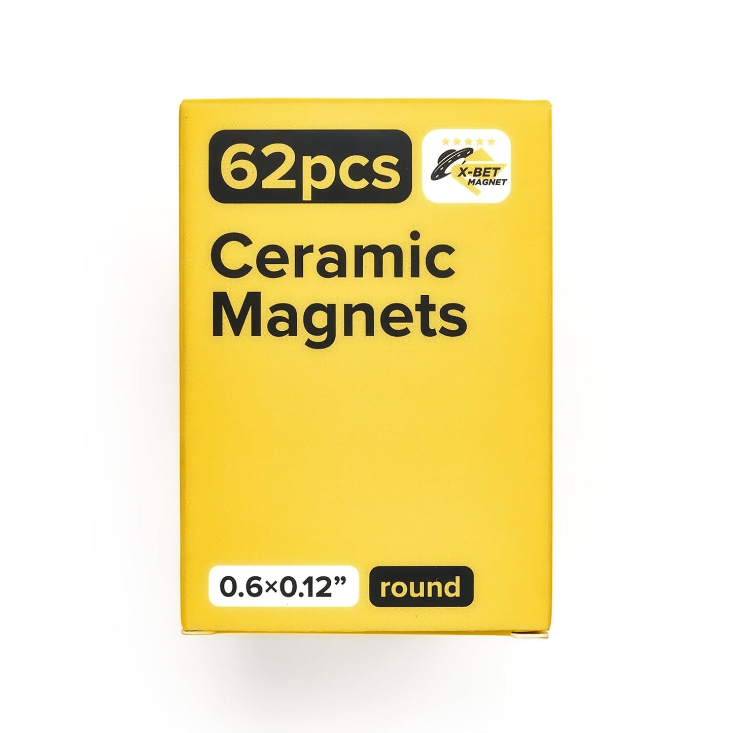 X-Bet Strong Magnets Heavy Duty - Round, Small and Strong Ceramic for Whiteboard or Fridge - 62Pcs