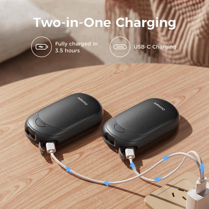 Magnetic Hand Warmers Rechargeable 2 Pack, Electric Handwarmers, Smart Heating UL Certified, 3-Settings,Portable Heater, Ultra Slim Pocket, Hunting Essentials, Gifts for Christmas Men, UT3 Lite