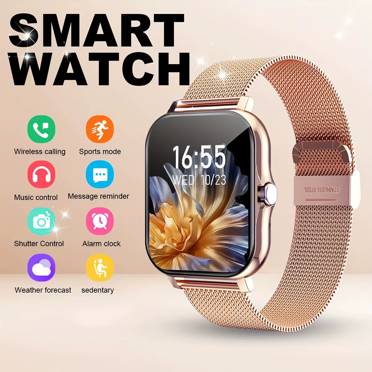2025New Upgrad Smart Watch for Men Women 1.83Inch Full Touch Display BT Call Sports Monitoring Smartwatch for Android&Ios Phone