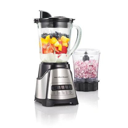 Power Elite Wave Action Blender for Smoothies, 40 Oz Glass Jar, 12 Functions Including Puree, Crush Ice, 700 Watts - Black (58148A)