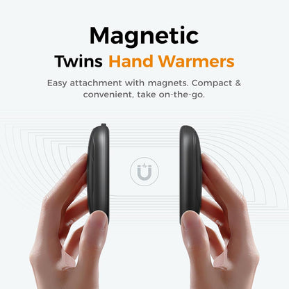 Magnetic Hand Warmers Rechargeable 2 Pack, Electric Handwarmers, Smart Heating UL Certified, 3-Settings,Portable Heater, Ultra Slim Pocket, Hunting Essentials, Gifts for Christmas Men, UT3 Lite