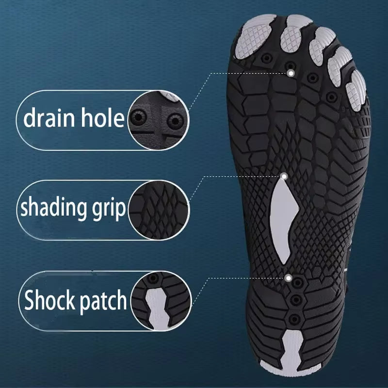Unisex Aqua Shoes Quick Dry Beach Shoes Men Breathable Sneakers Barefoot Upstream Water Shoes Women Swimming Sport Shoe