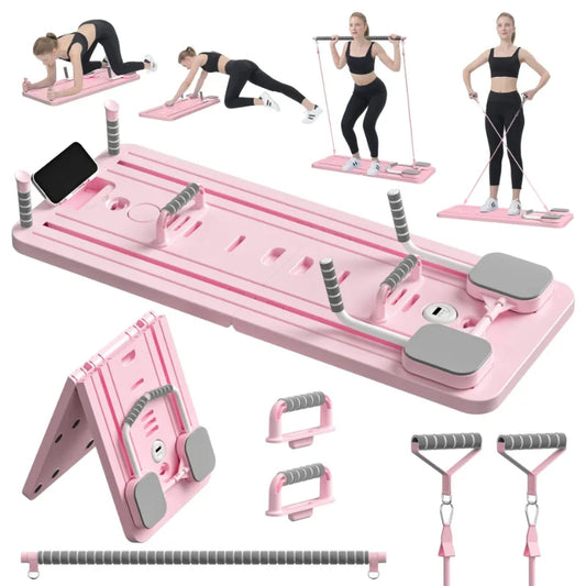 Multifunctional Abdominal Board Resistance Bands Hand Grips Push Ups Stands Abdominal Muscle Curling Home Fitness Equipment