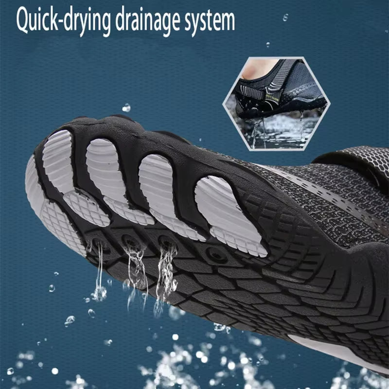 Unisex Aqua Shoes Quick Dry Beach Shoes Men Breathable Sneakers Barefoot Upstream Water Shoes Women Swimming Sport Shoe