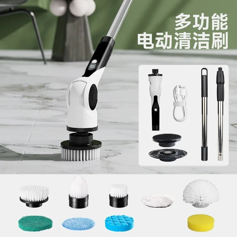 Electric Automatic Rotating Gap Cleaning Brush Retractable Rod Multi-Function Home Daily Cleaning Supplies Integrated