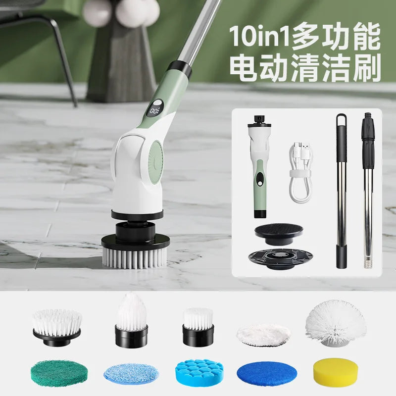 Electric Automatic Rotating Gap Cleaning Brush Retractable Rod Multi-Function Home Daily Cleaning Supplies Integrated