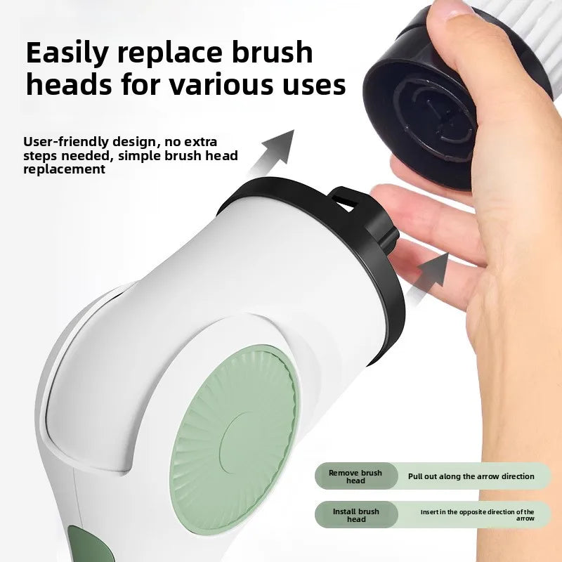 Electric Automatic Rotating Gap Cleaning Brush Retractable Rod Multi-Function Home Daily Cleaning Supplies Integrated