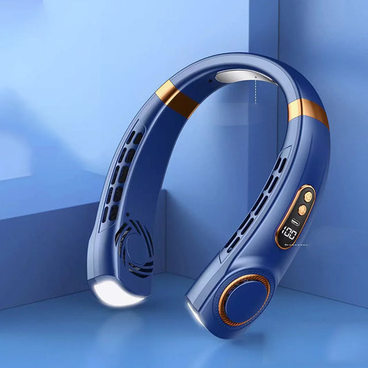 Neck Fan Rechargeable, Personal Portable Fan Battery Operated, Hands Free Wearable USB Neck Cooling Fan for Indoor Outdoo