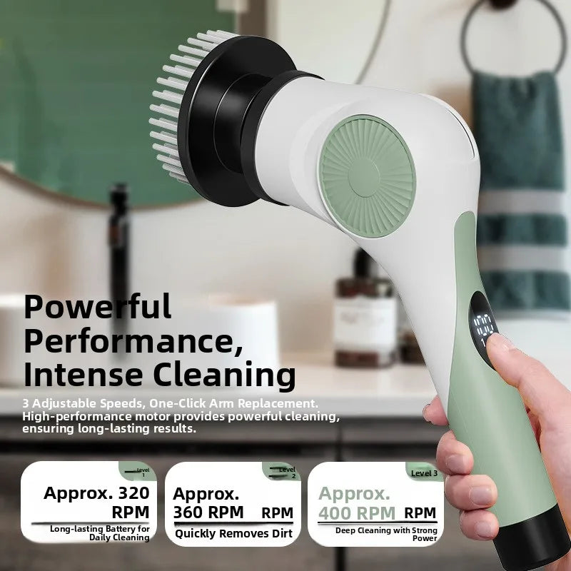 Electric Automatic Rotating Gap Cleaning Brush Retractable Rod Multi-Function Home Daily Cleaning Supplies Integrated
