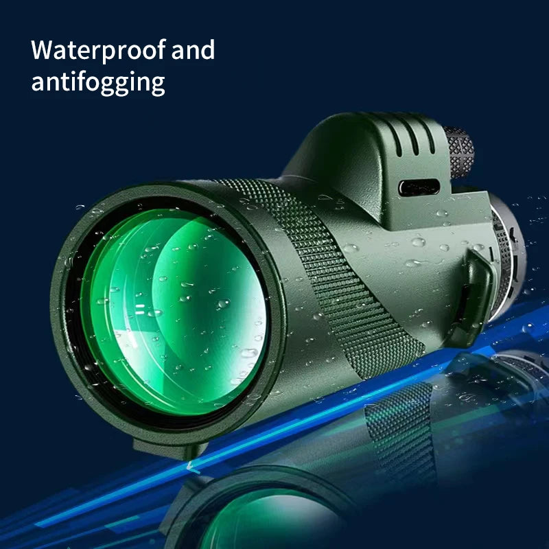 80X100 Portable Zoom HD 5000M Telescope Folding Long Distance Mini Powerful Telescope for Hunting Sports Outdoor Camping Travel