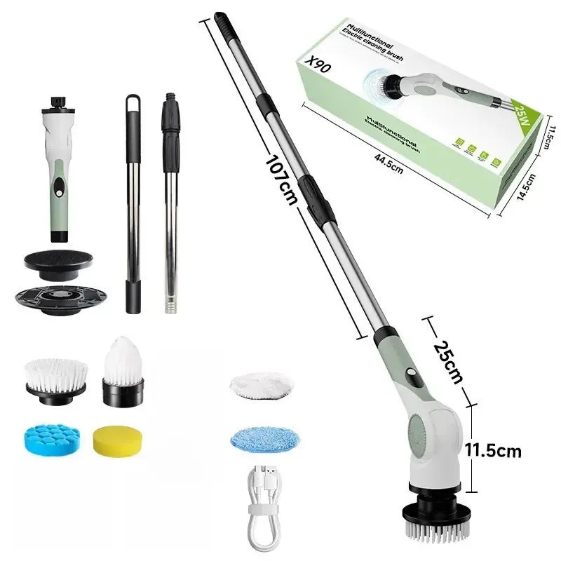 Electric Automatic Rotating Gap Cleaning Brush Retractable Rod Multi-Function Home Daily Cleaning Supplies Integrated