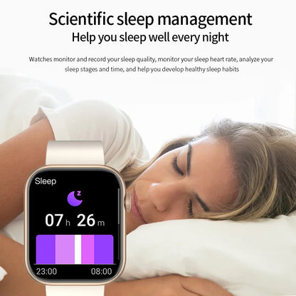 New Smart Watch 2025 Wireless Charging Smartwatch Bluetooth Calls Men Women Smartwatches Fitness Bracelet Custom Watch Face