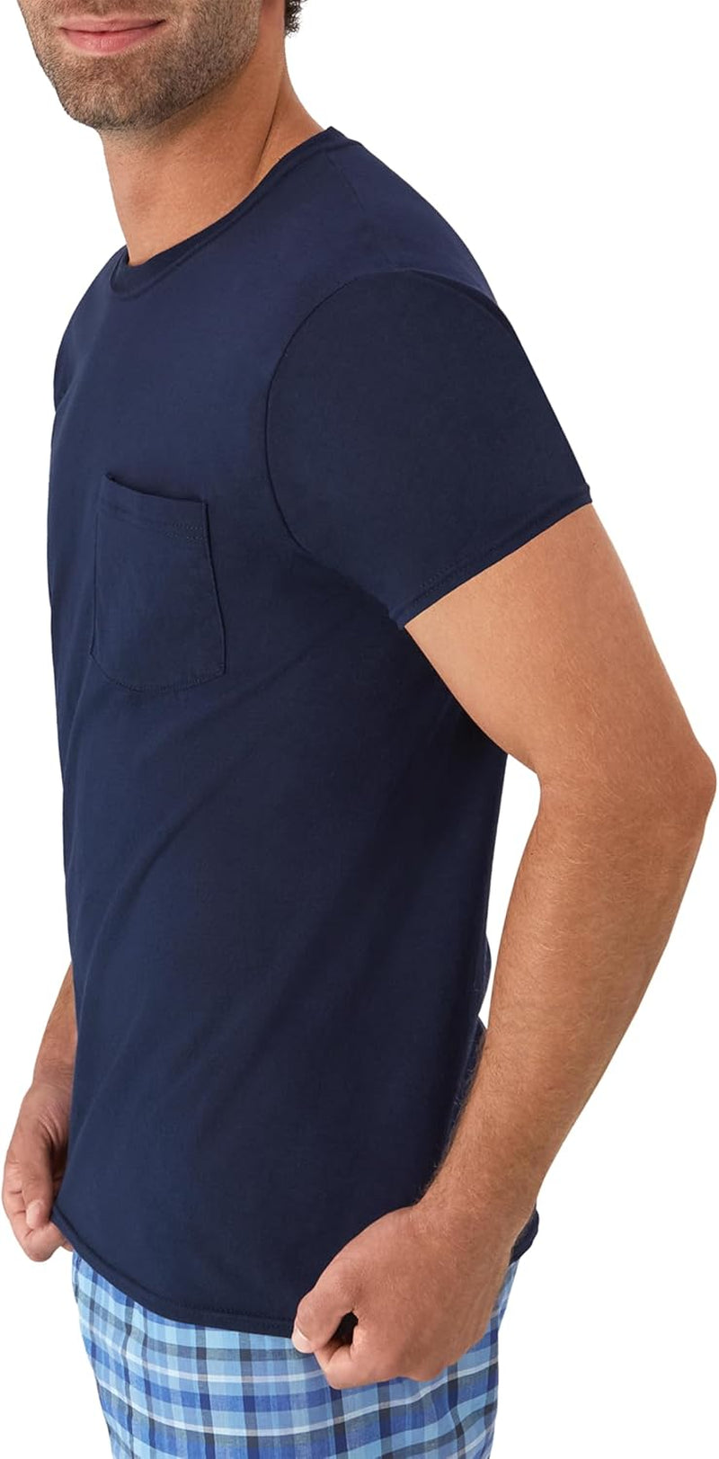 Men'S Pocket T-Shirt Pack, 6-Pack, Cool & Breathable Cotton Tees, Stay-Tucked Undershirts for Men