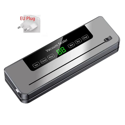 Electric Vacuum Sealer Food Storage Seal Touch Button Dry/Wet Built-In Cutter Kitchen Food Sealing Vacuum Packaging Machine