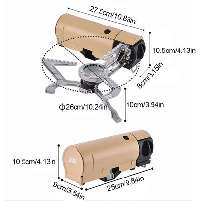 BRS Portable Outdoor Folding Cassette Stove Camping Butane High-Fire Integrated All-In-One Gas Stove Trekking Accessories