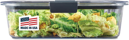 Brilliance Food Storage Containers BPA Free Airtight Lids Ideal for Lunch Meal Prep & Leftovers Set of 5 (3.2 Cup)