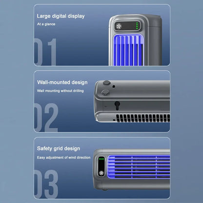 2026 New Upgrade Tower Air Cooling Fan with Remote Control 6Wind Speed Bladeless Table Fan Mist Cooling Fan Built-In Air Purifie